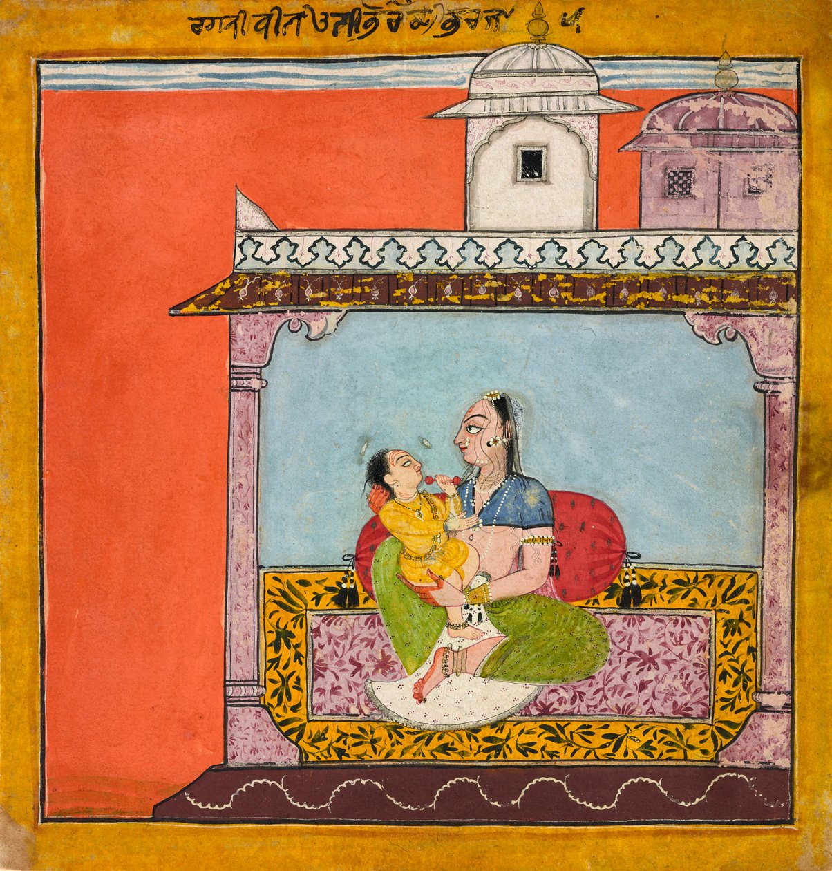 Vilaval Ragini, uit een Ragamala door Unknown artist