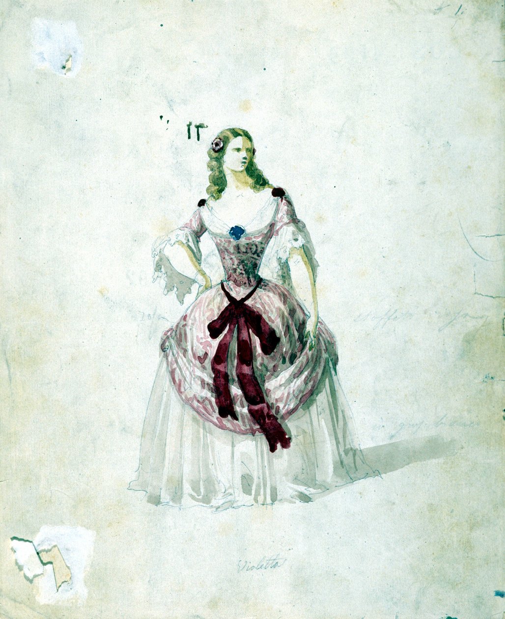 Violetta kostuum voor de opera 