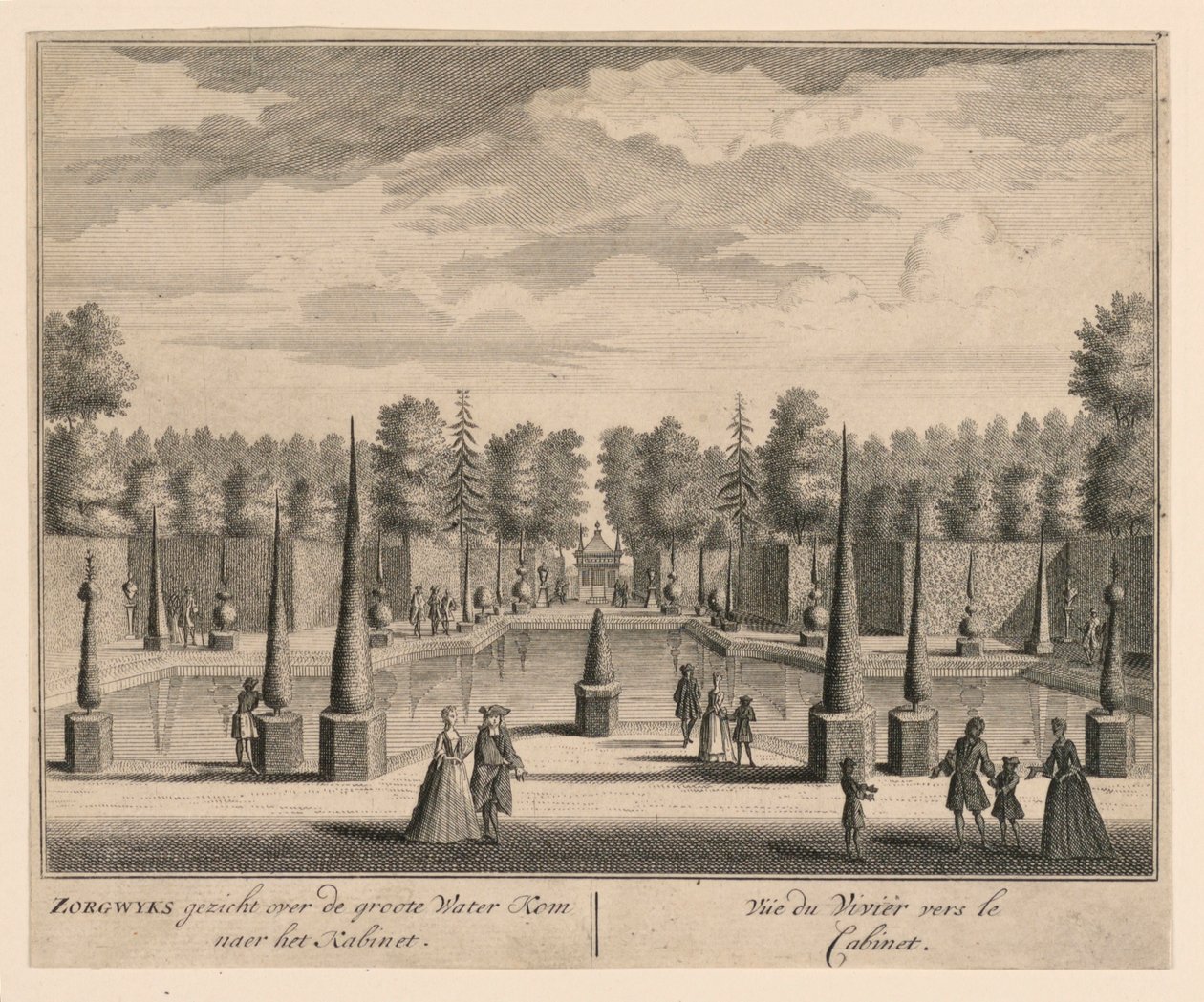 Uitzicht op Vivier naar het Kabinet door Unknown artist