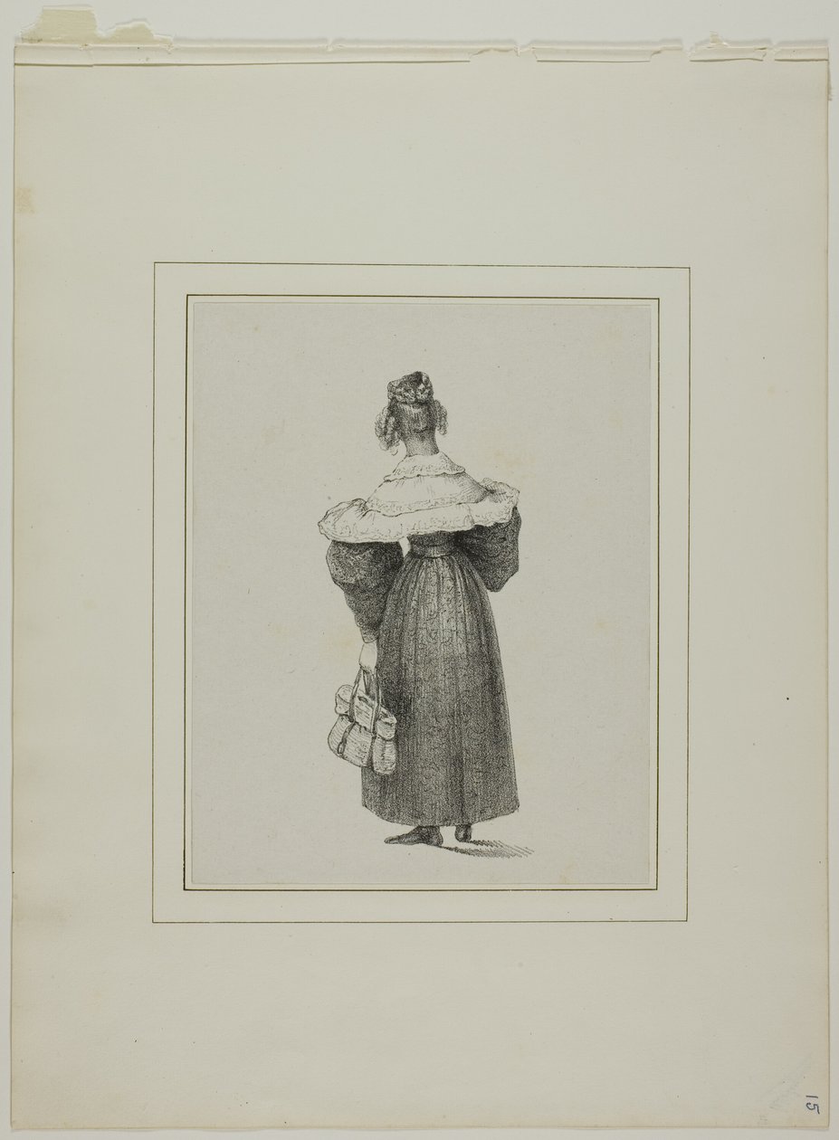 Vrouw op de rug gezien door Unknown artist