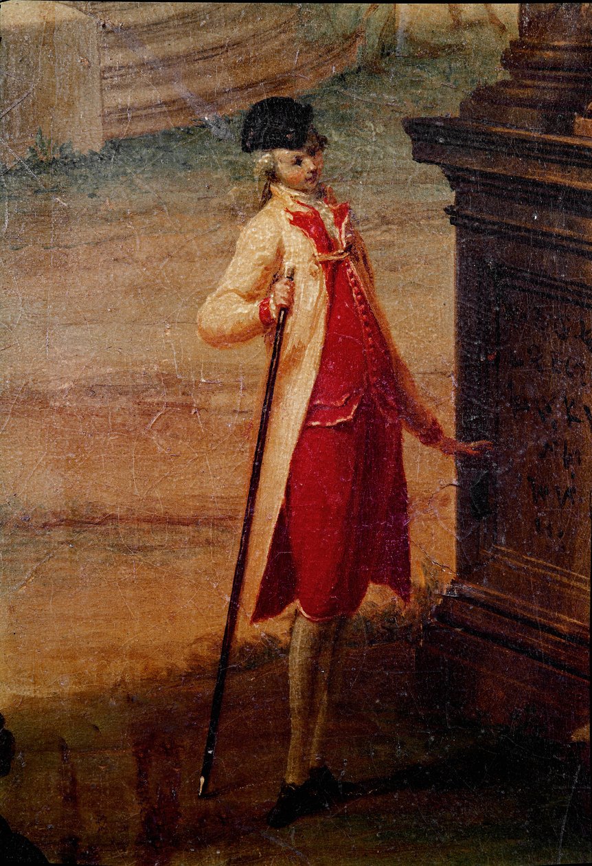 Jonge man van de Venetiaanse aristocratie (detail). Anoniem schilderij. 18e eeuw Galleria dell