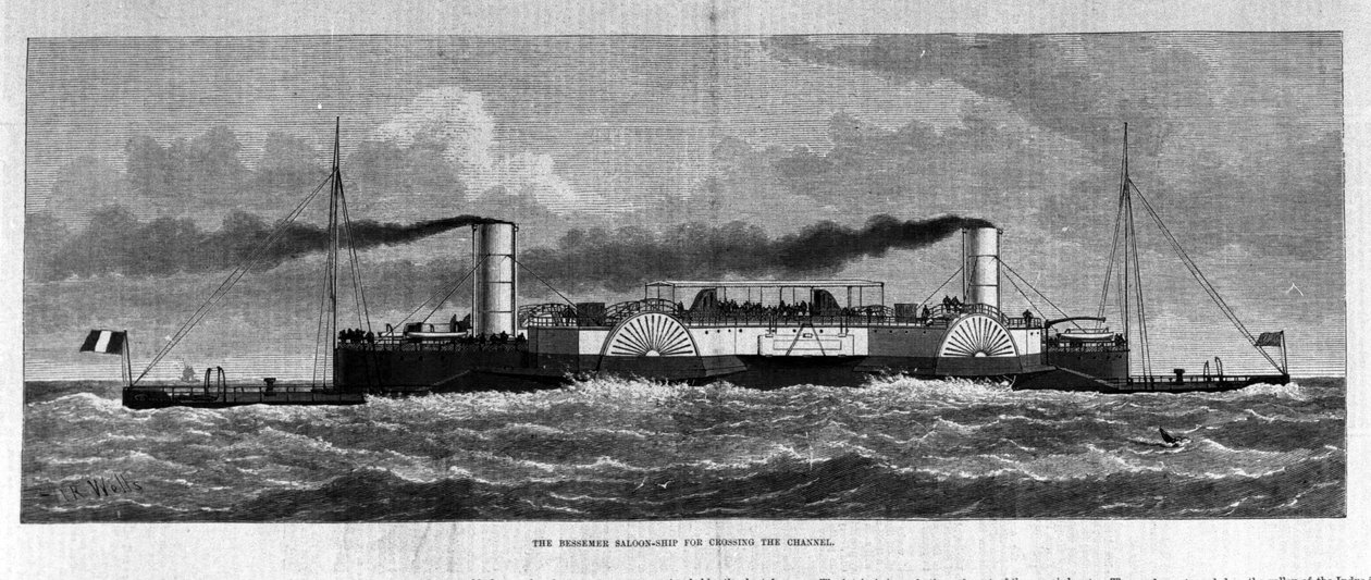 Boot ontworpen tegen zeeziekte door Henry Bessemer (1813-1898) door Unknown artist