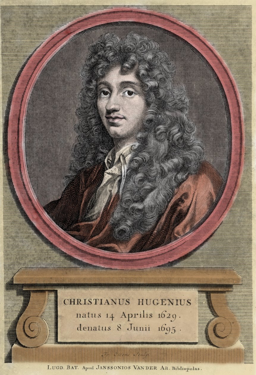 Portret van Christiaan Huygens. Nederlandse natuurkundige en wiskundige (1629-1695) door Unknown artist