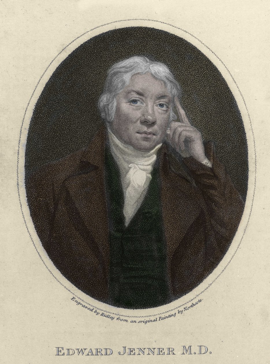 Portret van Edward Jenner (1749-1823), Engelse arts, ontdekker van immuniteit tegen pokken. door Unknown artist