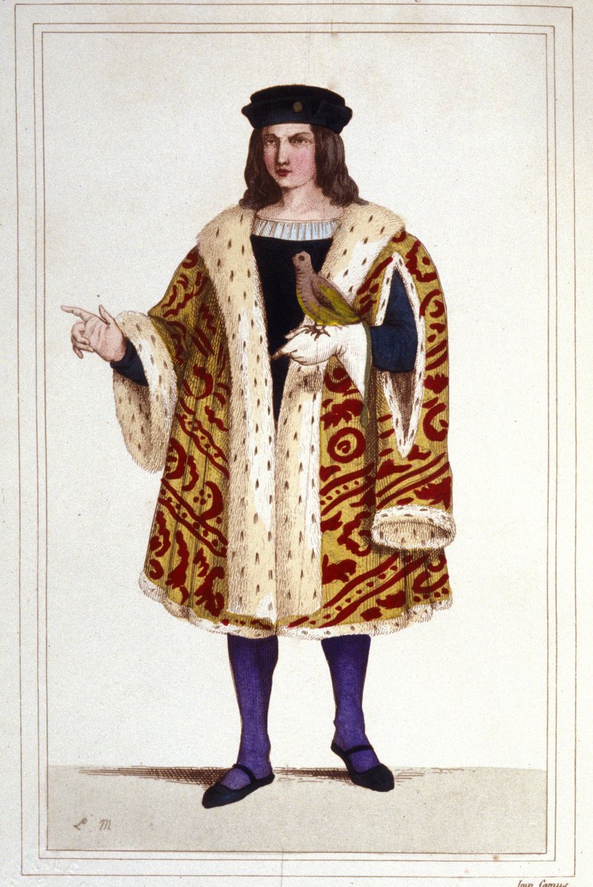 Portret van Guillaume de Montmorency (ca. 1453 - 1531) gravure uit 1830. door Unknown artist