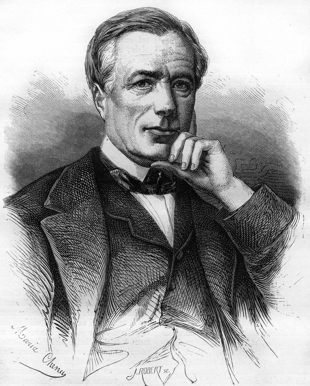 Portret van Xavier Marmier (1809-1892), Franse schrijver. door Unknown artist