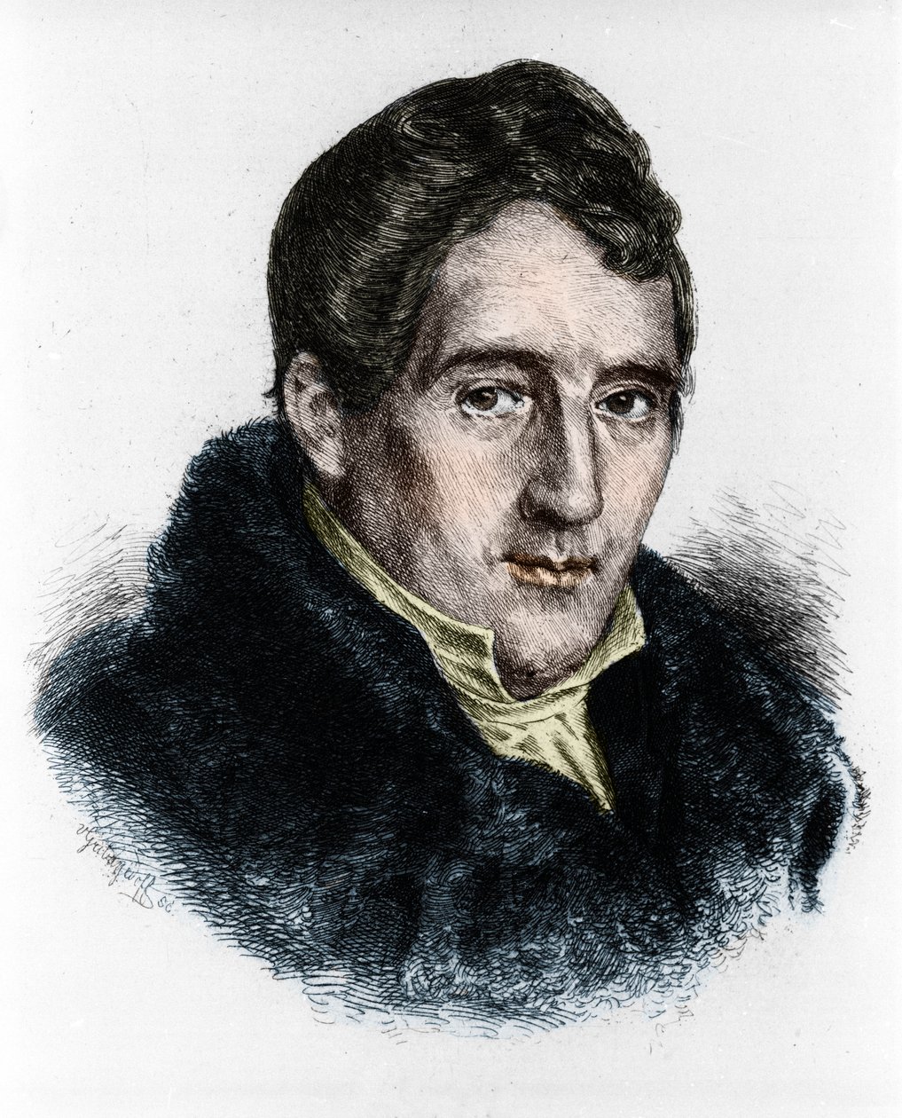 Portret van de Duitse componist Louis Spohr (1784-1859). door Unknown artist