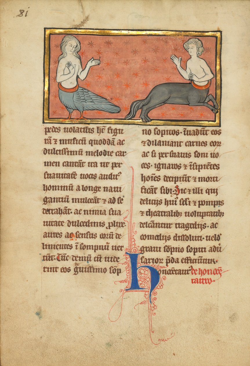 Een Sirene en een Centaur door Unknown artist/maker