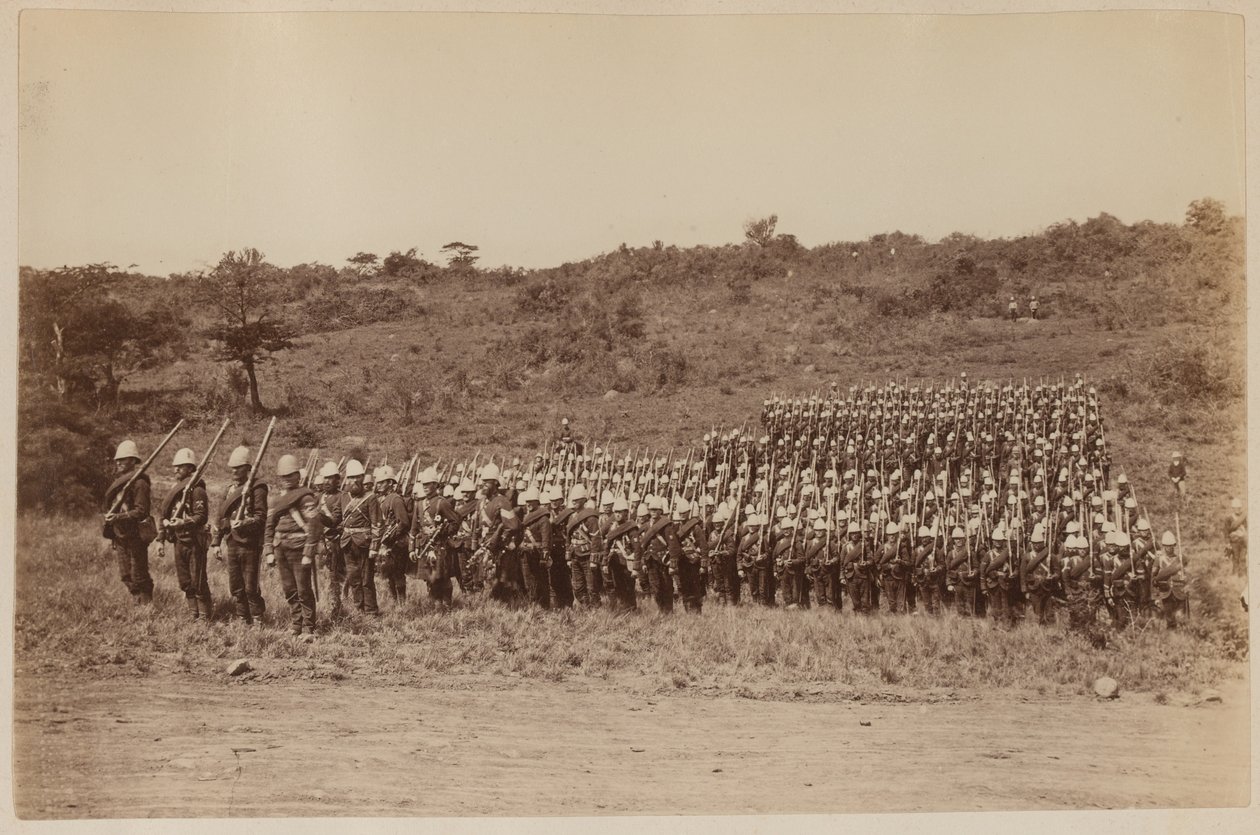 91st Highlanders terugkerend uit Zululand 1879 door Unknown photographer