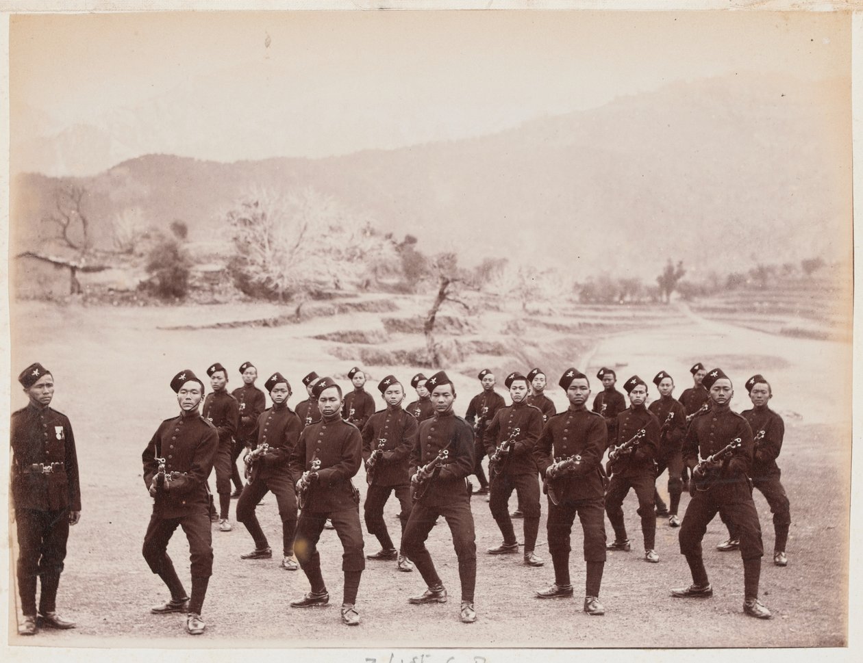 Een detachement van het 4e Gurkha (Geweer) Regiment door Unknown photographer