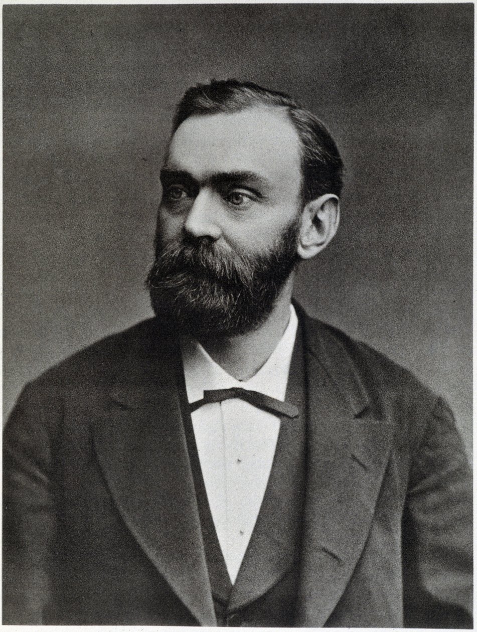 Alfred Nobel op 50-jarige leeftijd - fotografie door Unknown photographer
