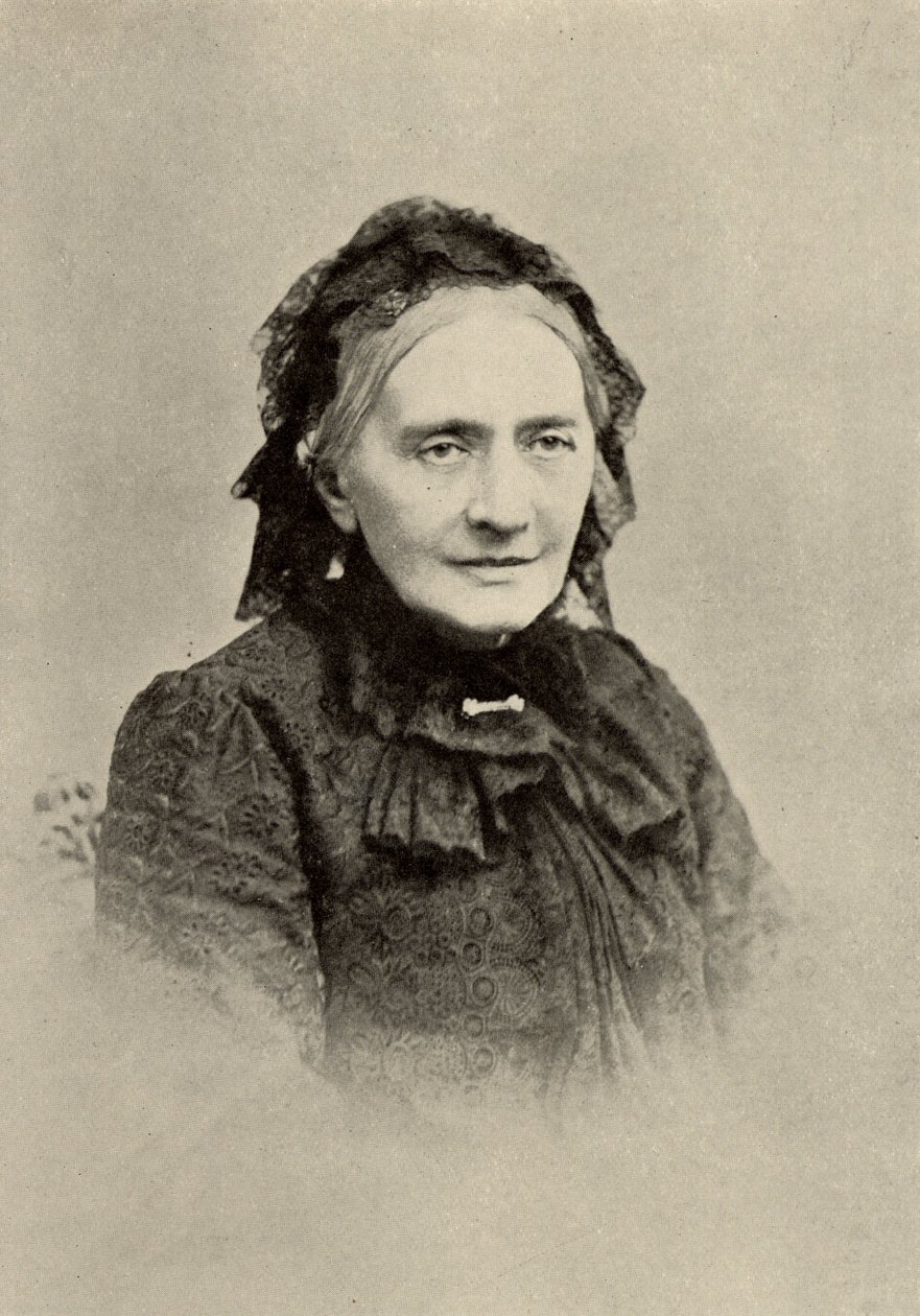 Clara Schumann (geboren Clara Wieck - 1819-1896) Duitse pianiste op oudere leeftijd door Unknown photographer