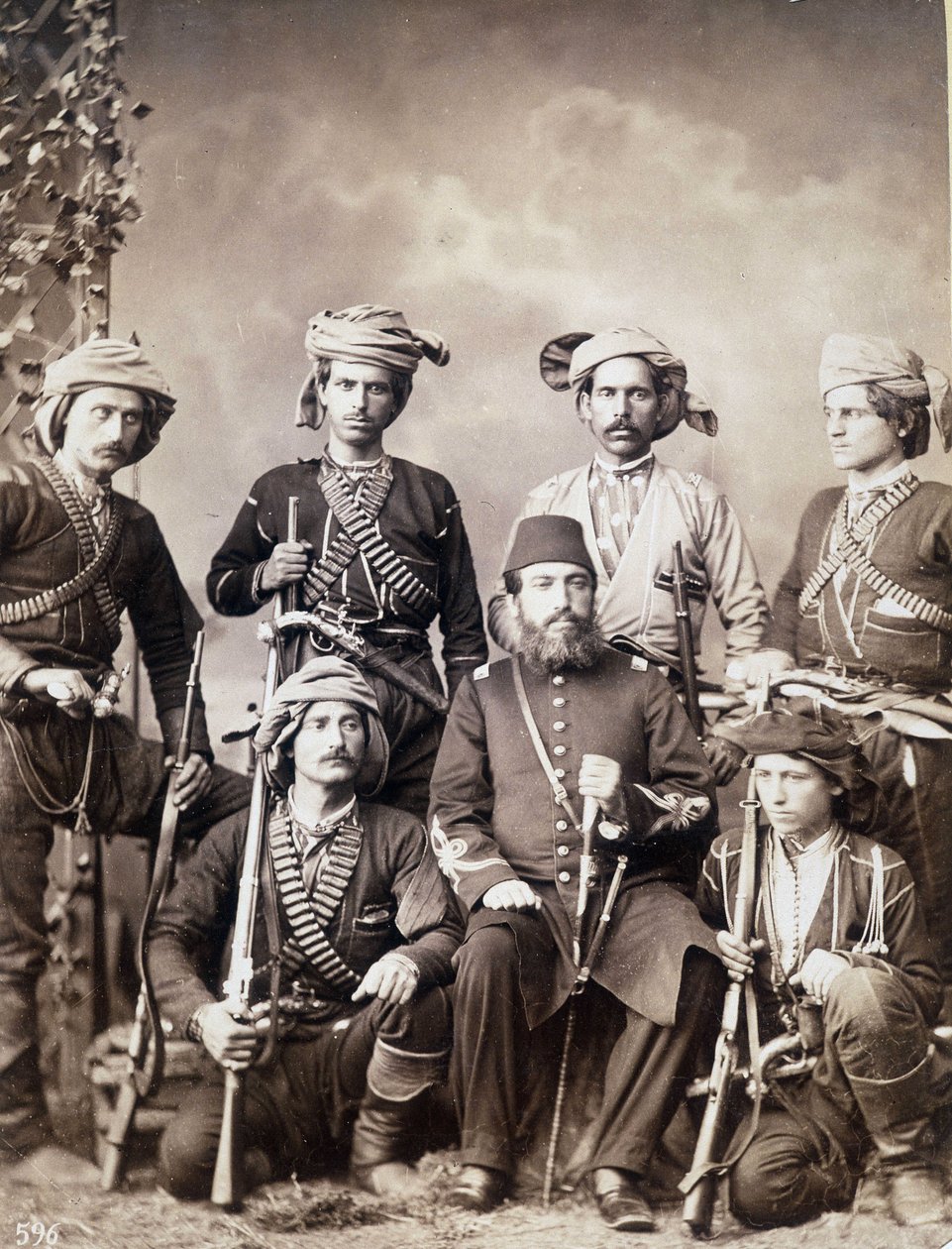 Georgische krijgers van Batum (of Batumi) stad in Georgië, hoofdstad van Adzjarië door Unknown photographer