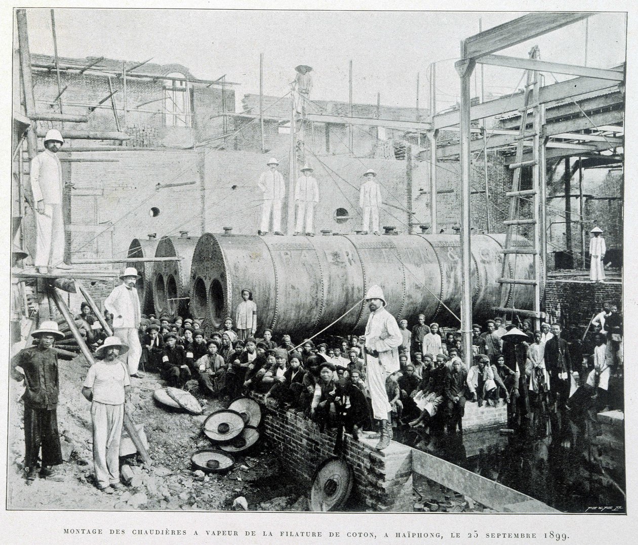 Installatie van stoomketels van Haiphong katoen spinnen op 25/9/1899 - in 