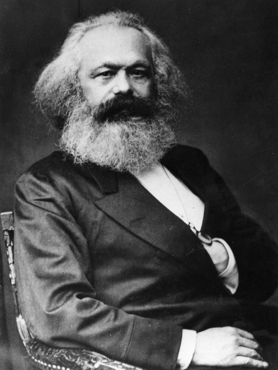 Karl Marx (1818-1893), Duitse socialistische theoreticus en revolutionair. door Unknown photographer