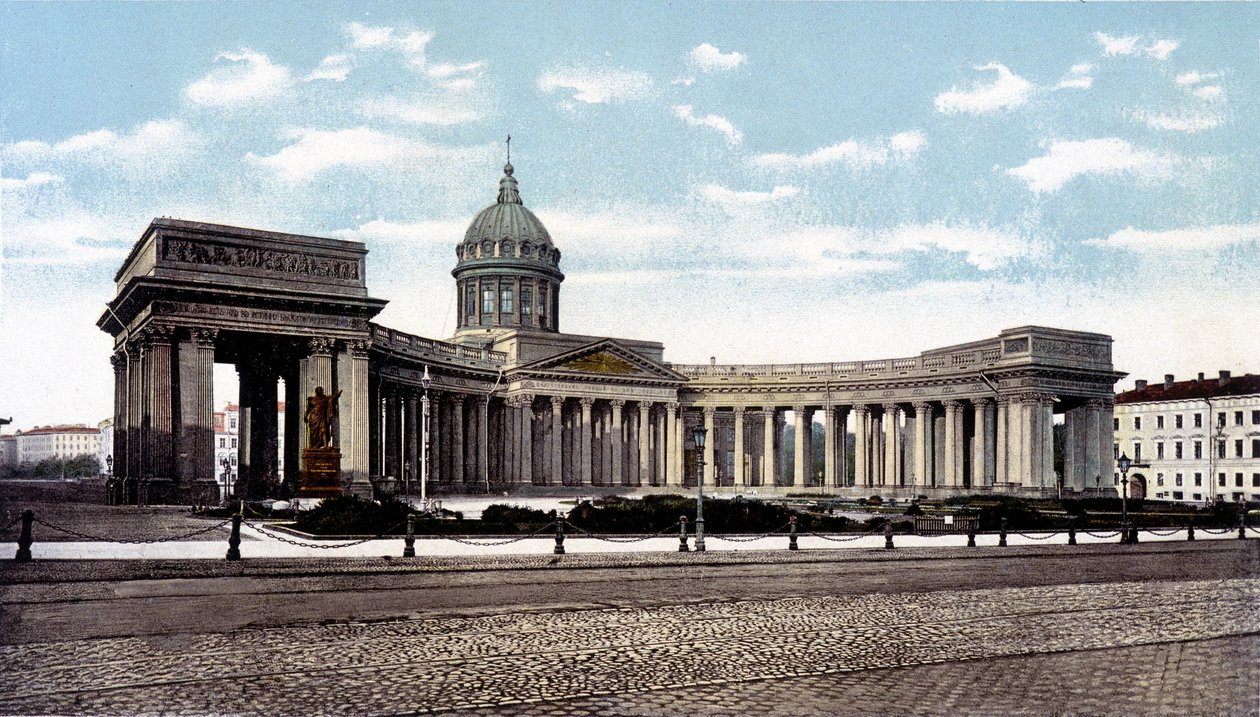 Kazankathedraal in Sint-Petersburg. Foto uit de late 19e eeuw door Unknown photographer