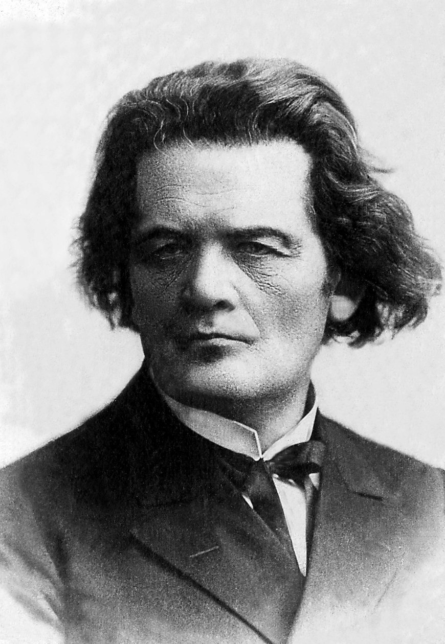 Portret van Anton Rubinstein (1829-1894), Russische pianist en componist. door Unknown photographer