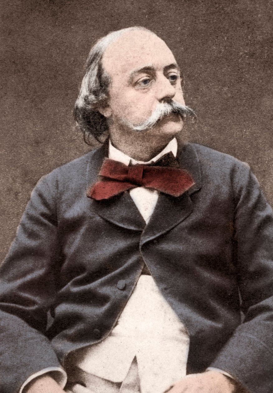 Portret van de Engelse schrijver Gustave Flaubert (1821-1880) door Unknown photographer