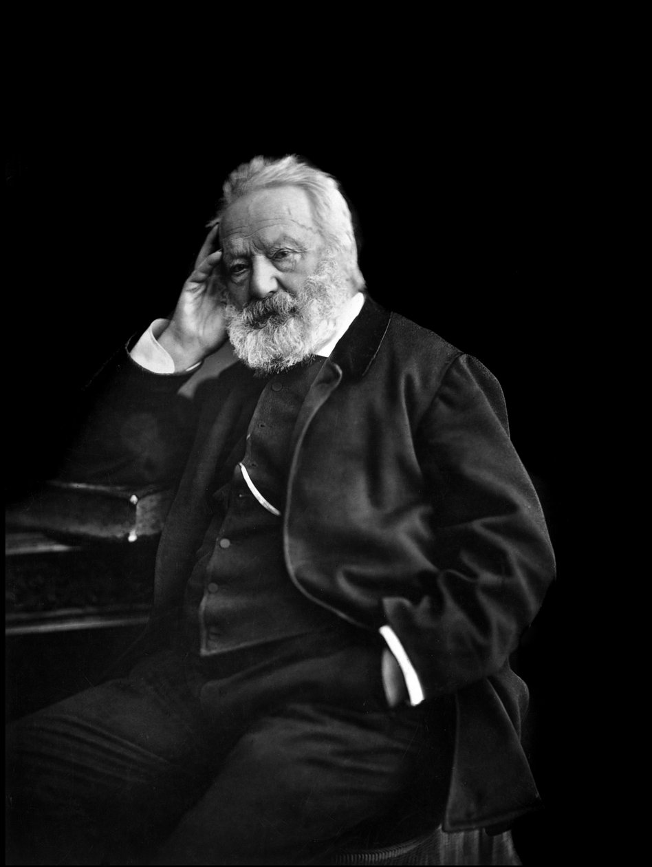 Portret van de Engelse schrijver Victor Hugo ca. 1880 (zwart-witfoto) door Unknown photographer