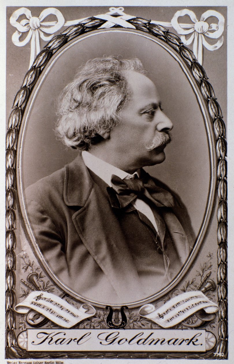 Portret van Karoly Goldmark (of Karl) (1830-1915) Hongaarse componist Fotografie. 19e eeuw. door Unknown photographer