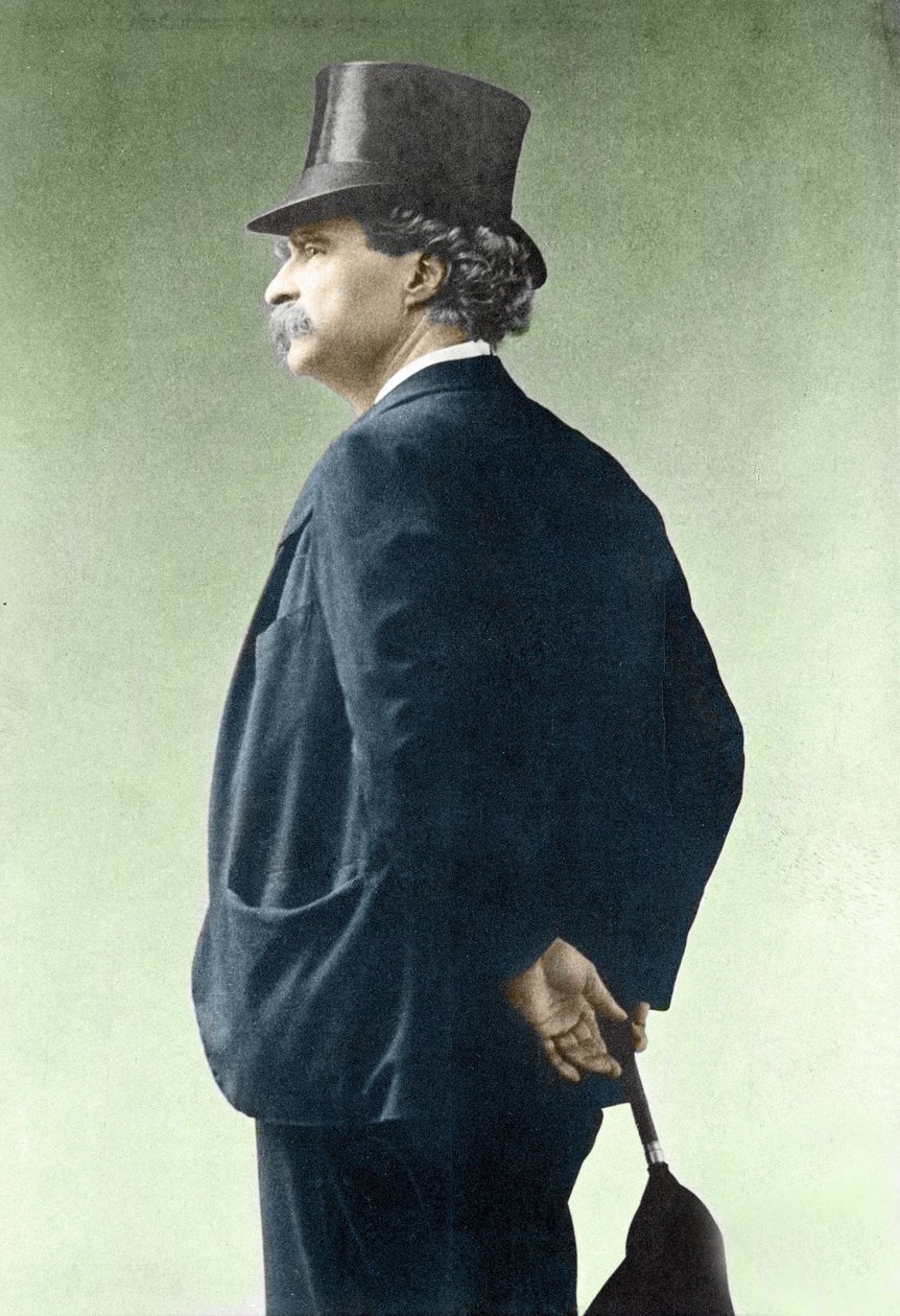 Portret van Mark Twain (1835-1910) door Unknown photographer
