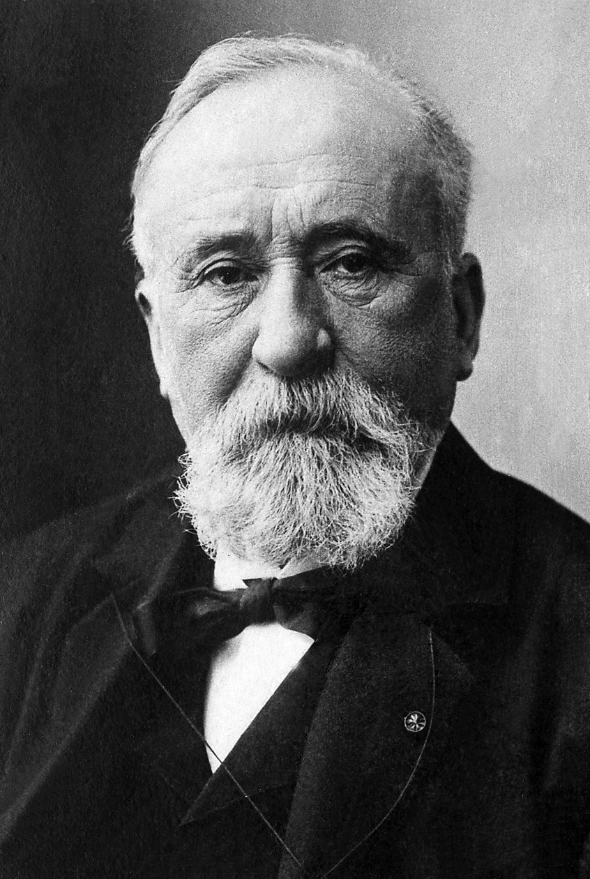 Portret van Pierre Puvis de Chavannes (1824-1898), Franse symbolistische schilder. door Unknown photographer