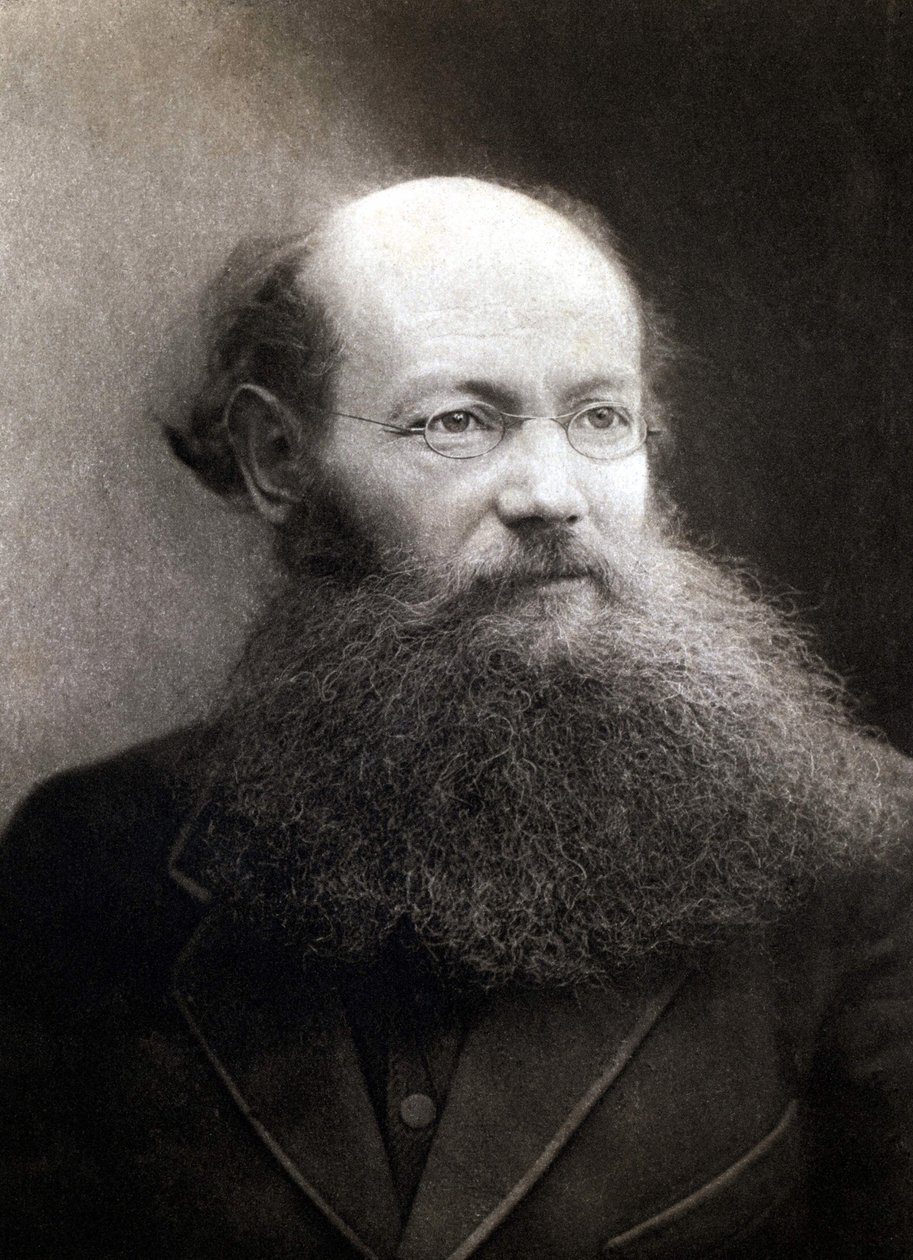 Portret van Prins Peter Aleksejevitsj Kropotkin (1842-1921), Russische revolutionair en anarchist. door Unknown photographer