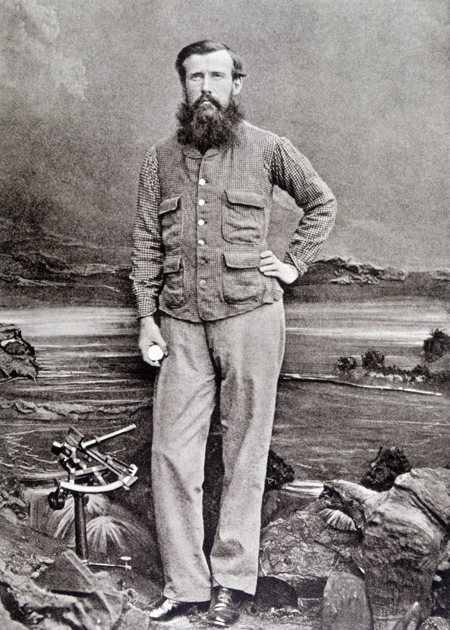 Portret van Speke, Britse ontdekkingsreiziger (1827 - 1864) door Unknown photographer