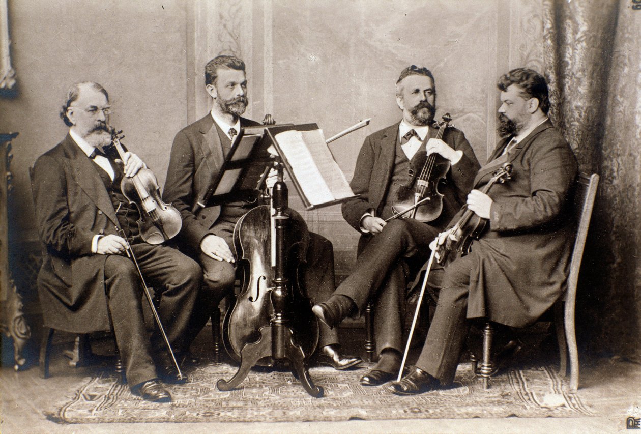 Portret van de leden van het Joachim-kwartet, ca. 1900 door Unknown photographer