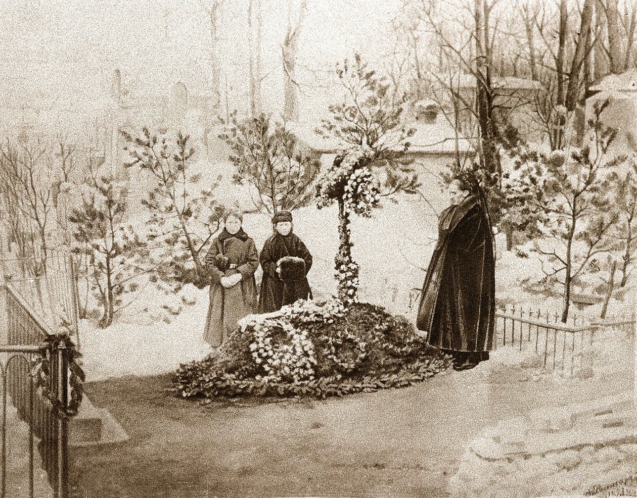 De familie van de Russische schrijver Fedor Dostojevski door Unknown photographer