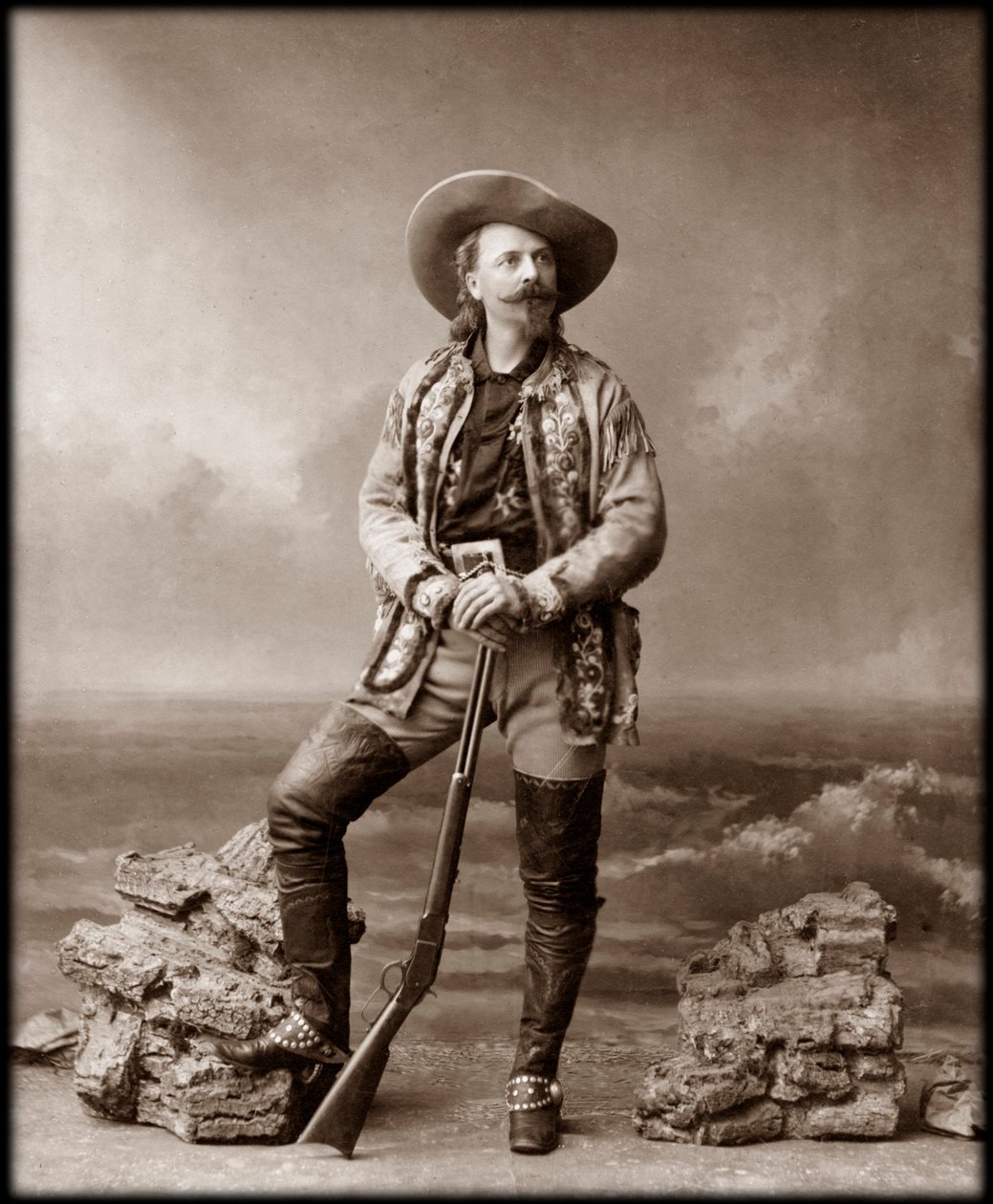 William Frederick Cody - Bekend als Buffalo Bill - Portret van Buffalo Bill (1846-1917), Kolonel William Cody door Unknown photographer