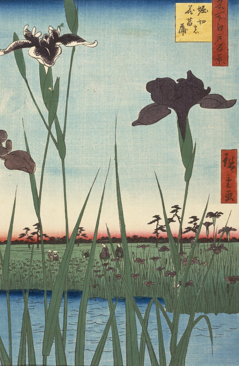 Horikiri Iris Tuin, uit de serie Honderd Beroemde Zichten van Edo