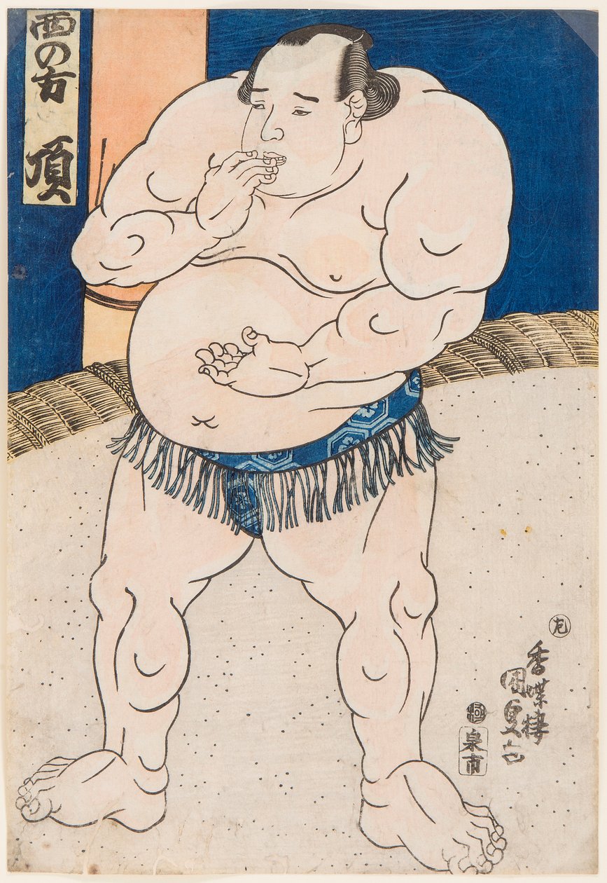 Portret van de sumoworstelaar Itadaki door Utagawa Kunisada