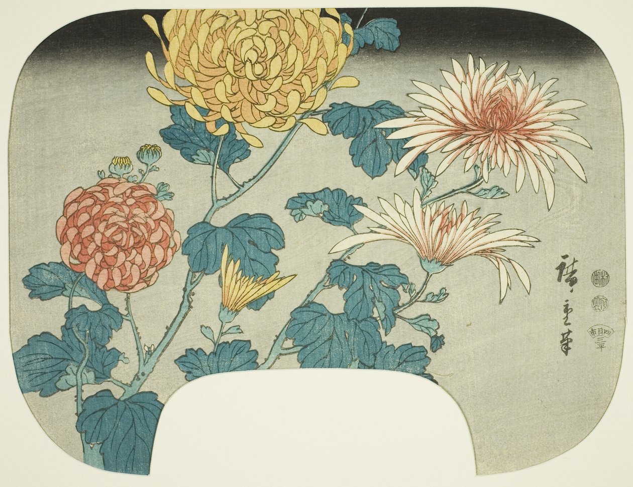 Chrysanten door Utagawa Hiroshige