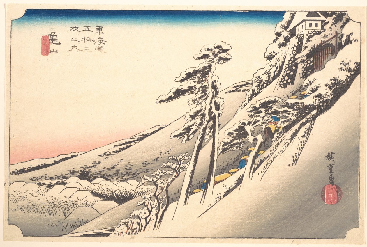 Helder weer na sneeuw door Utagawa Hiroshige