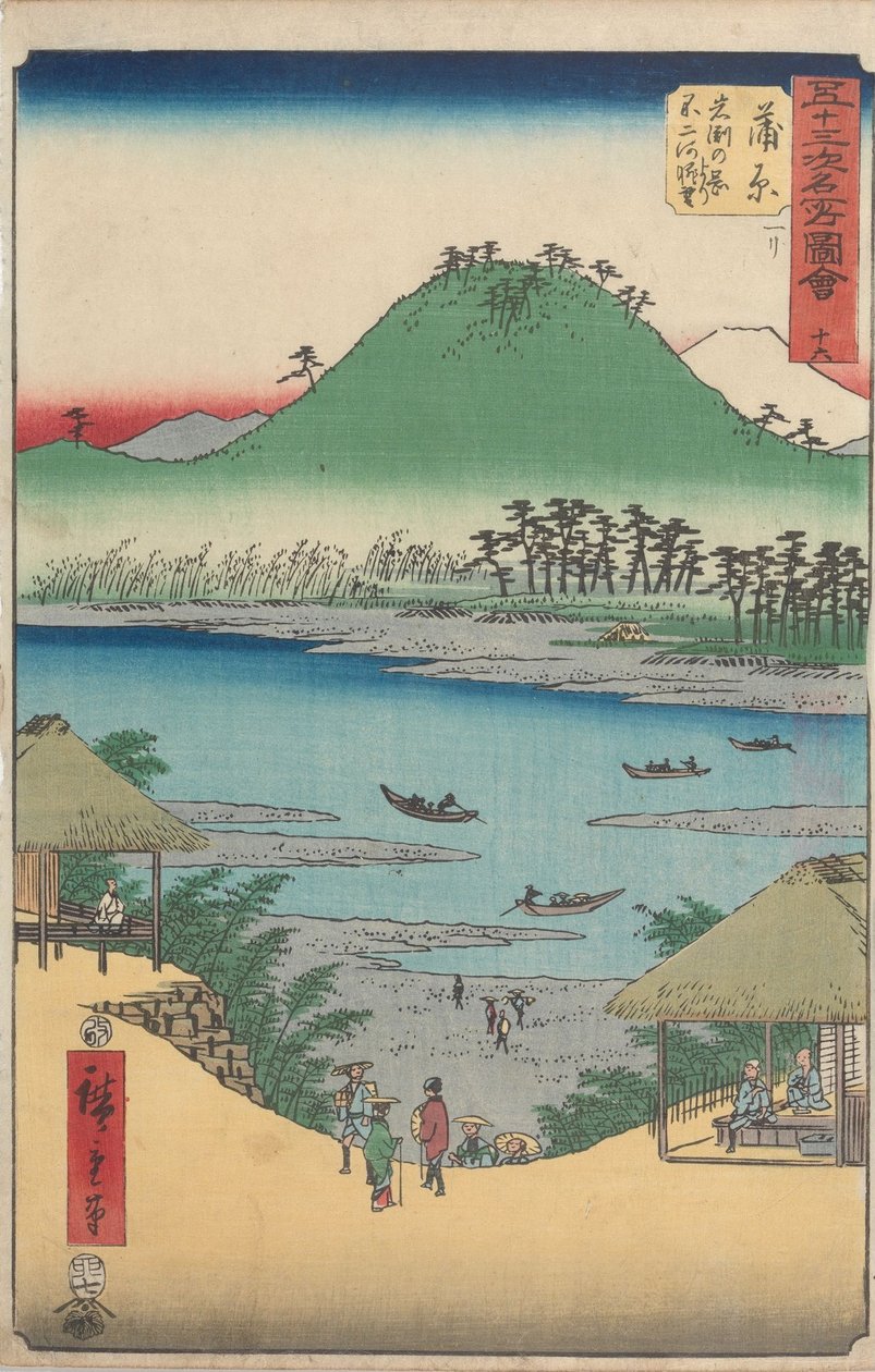 Beroemde gezichten van de drieënvijftig stations door Utagawa Hiroshige