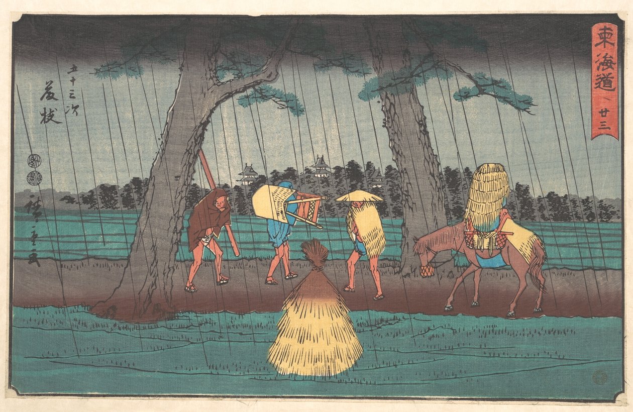 Fujieda door Utagawa Hiroshige