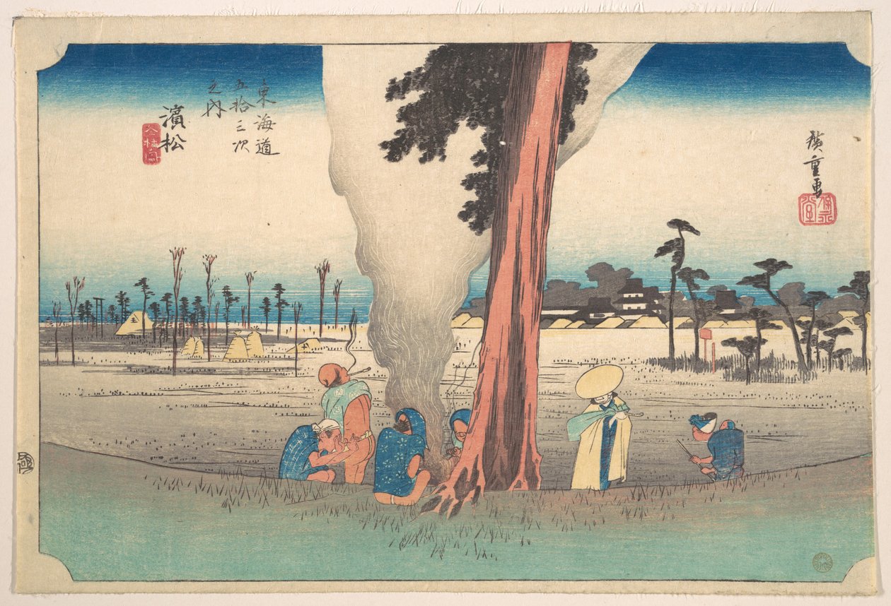 Hamamatsu, gezicht op Toko door Utagawa Hiroshige