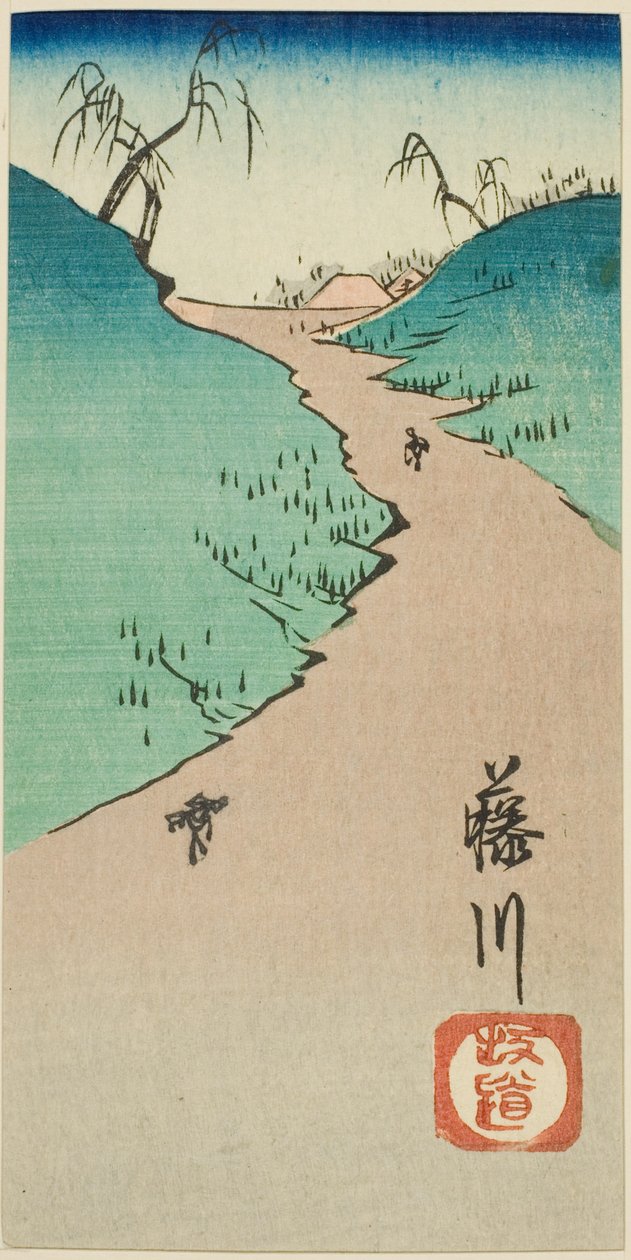 Heuvel bij Fujikawa, sectie van blad nr. 10 uit de serie 