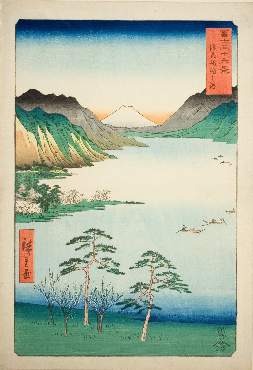 Meer Suwa in de provincie Shinano, uit de serie 