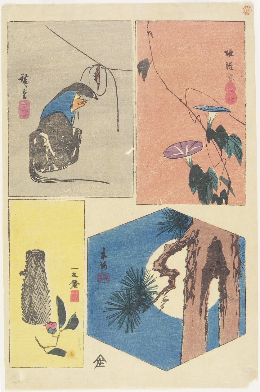Gemengde Afdruk van de Beroemde Zichten van Edo, ca. 1857 door Utagawa Hiroshige