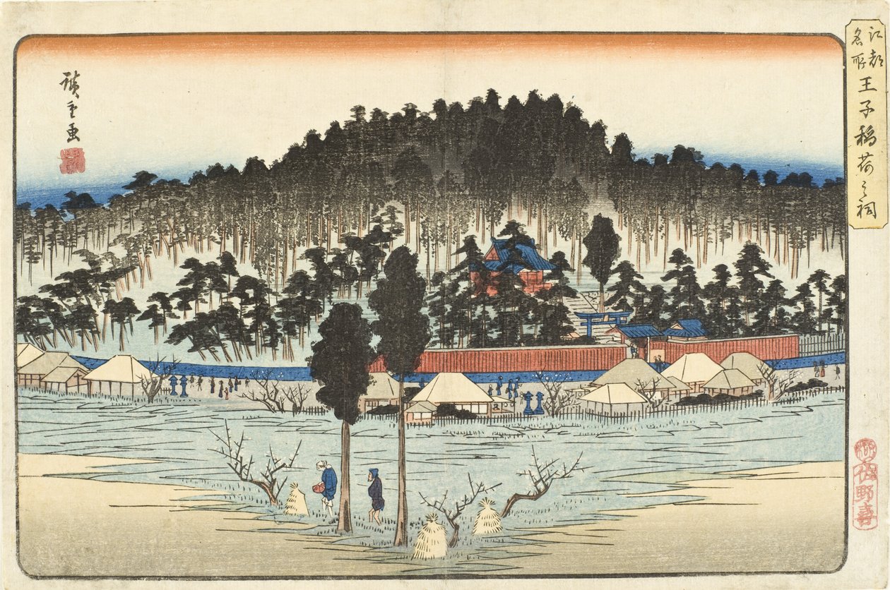 Ōji Inari-heiligdom door Utagawa Hiroshige