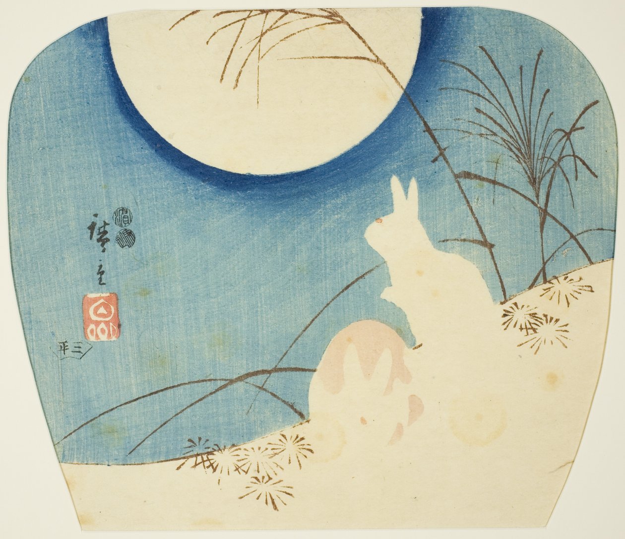 Konijnen in het Maanlicht door Utagawa Hiroshige