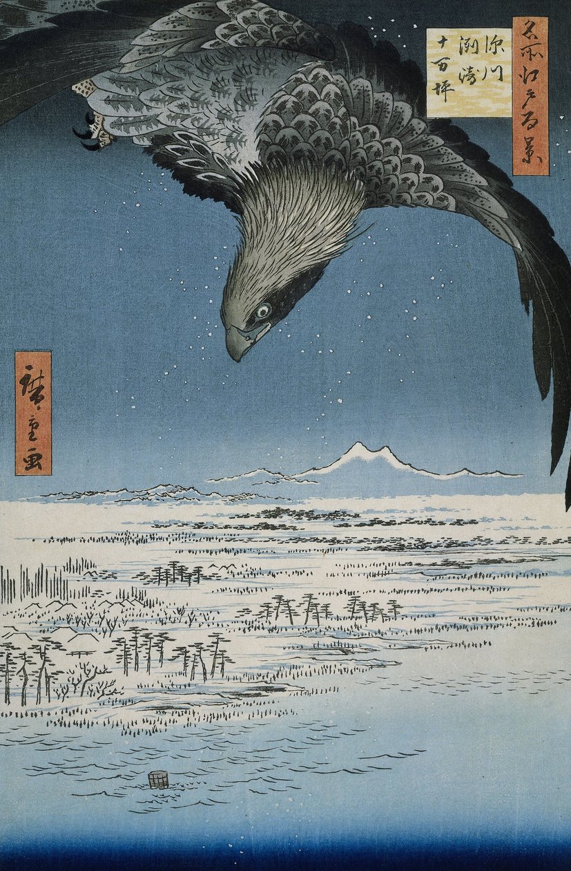 De Jumantsubo-vlakte in Susaki bij Fukagawa door Utagawa Hiroshige