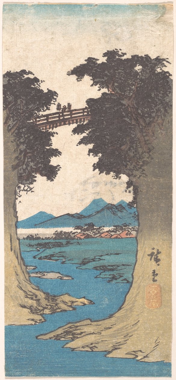 De apenbrug door Utagawa Hiroshige