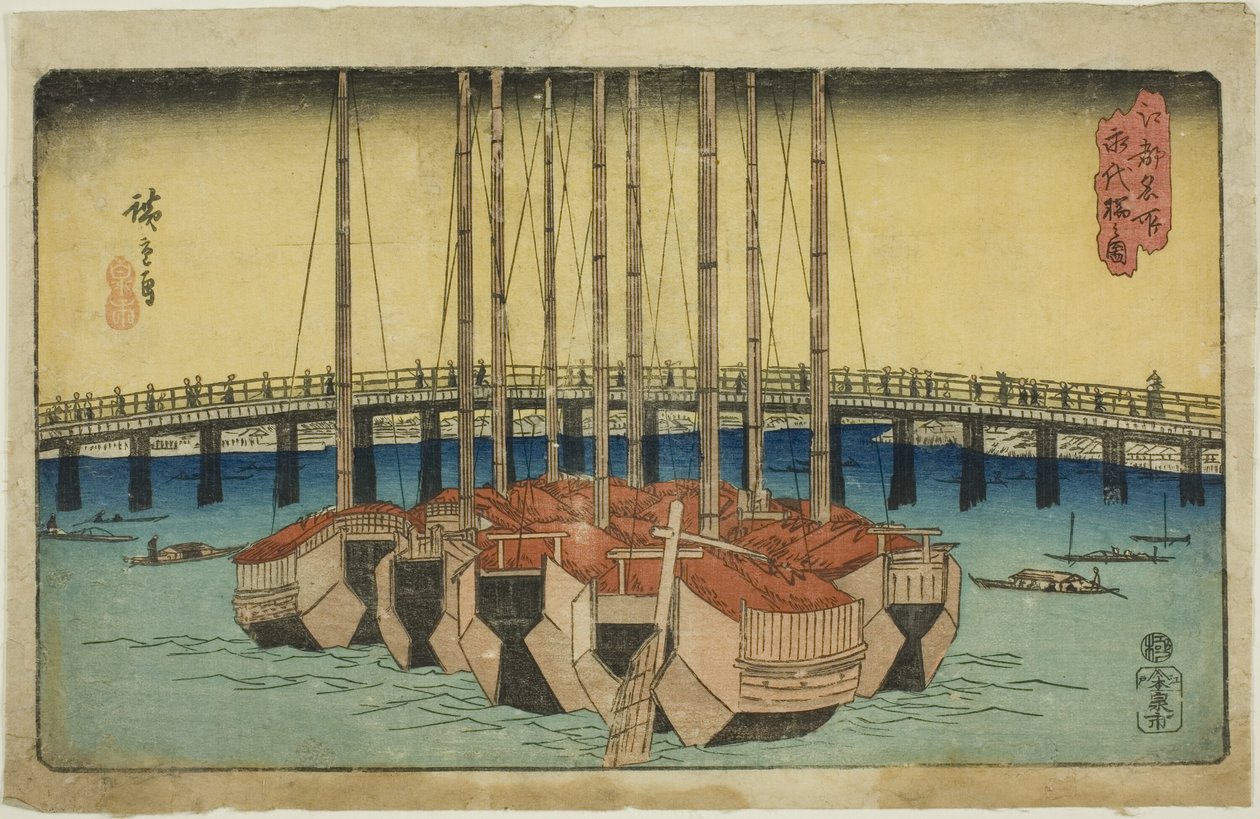 Uitzicht op de Eitai Brug, uit de serie 