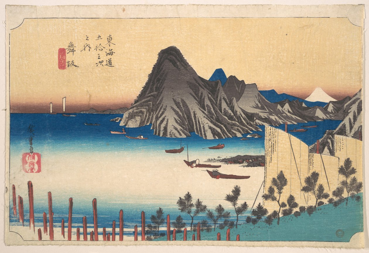 Uitzicht op Imaki Point vanaf Maizaka door Utagawa Hiroshige