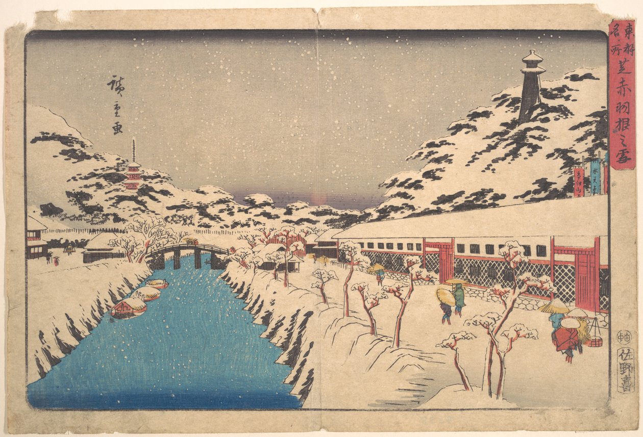 Winterlandschap door Utagawa Hiroshige