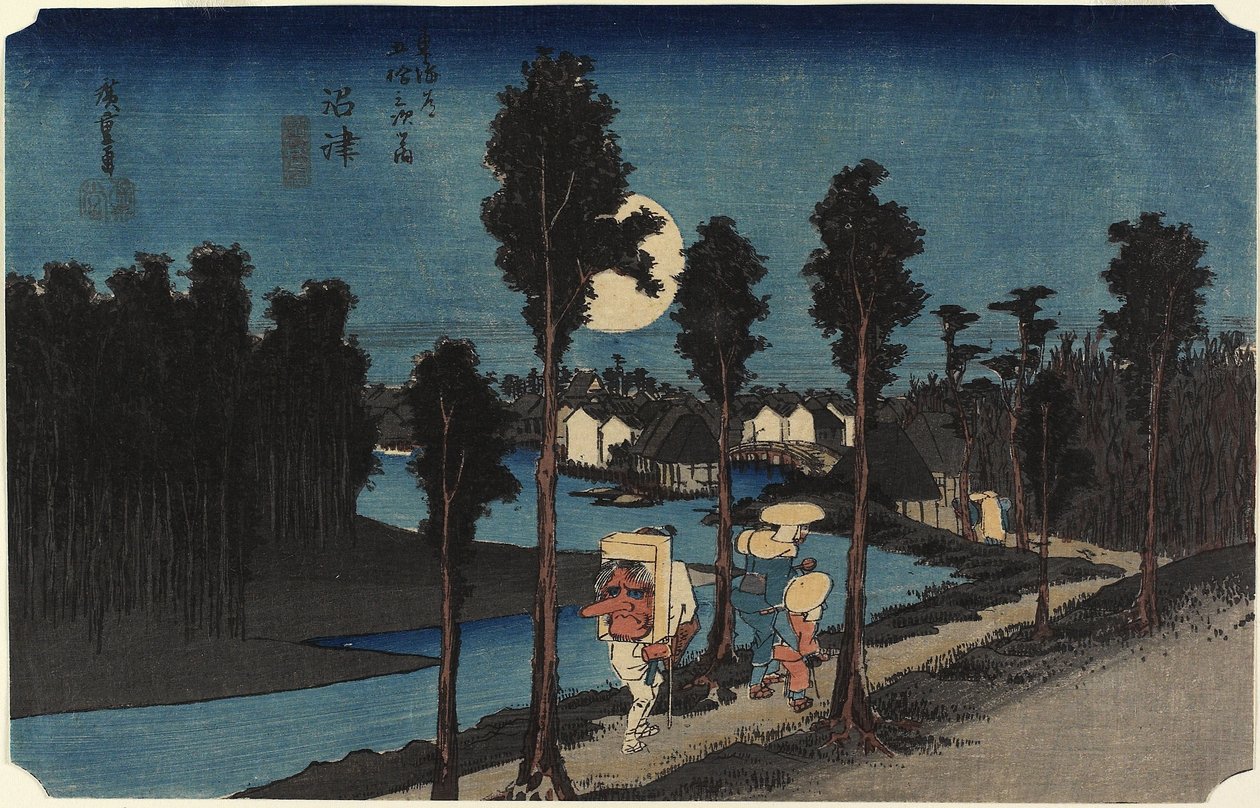Winterscène, Mamamatsu, c. 1833 door Utagawa Hiroshige