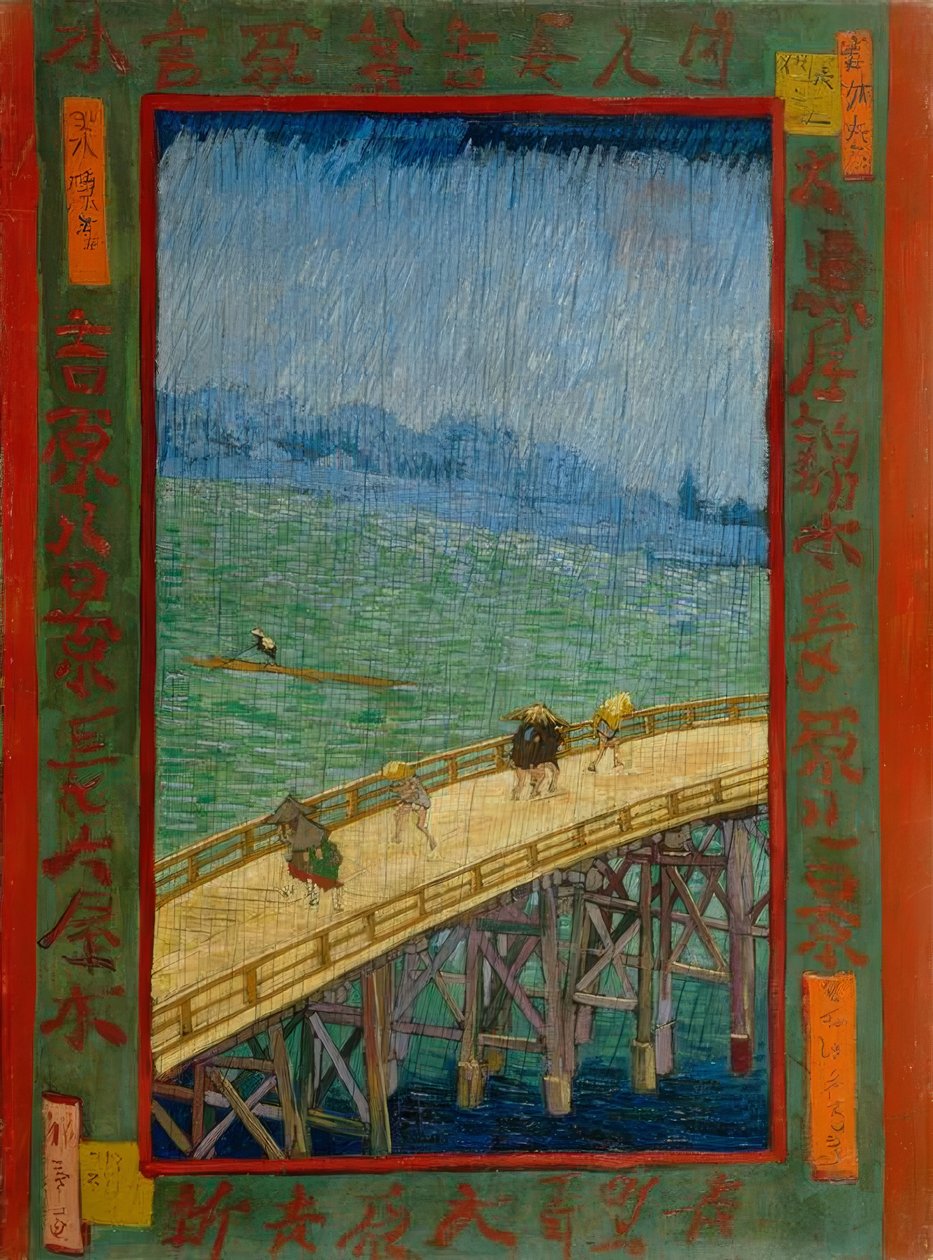 van Gogh naar Hiroshige, Brug in de regen door Utagawa Hiroshige